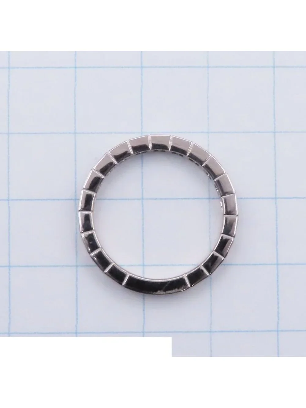 Cartier Lanieres White Gold Diamond Sapphire 18k 58 Ring